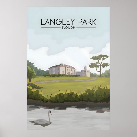 Affiche de voyage de Langley Park Slough (Devant)