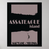 Affiche de voyage de l'île d'Assateague (Devant)