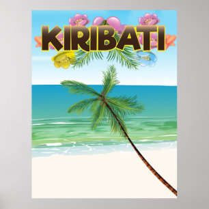 Affiche de voyage de l'île de Kiribati