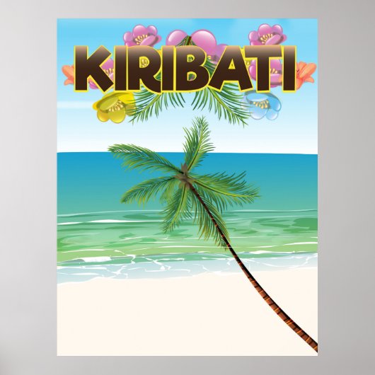 Affiche de voyage de l'île de Kiribati (Devant)