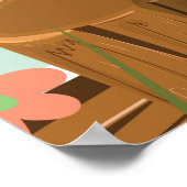 Affiche de voyage de l'île de Saipan. (Coin)