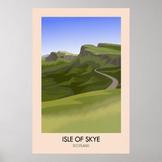 Affiche de voyage de l'île de Skye en Écosse (Devant)