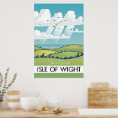 affiche de voyage de l'île de Wight. (Cuisine)
