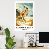 Affiche de voyage de l'île Kangourou en Australie (Bureau à domicile)