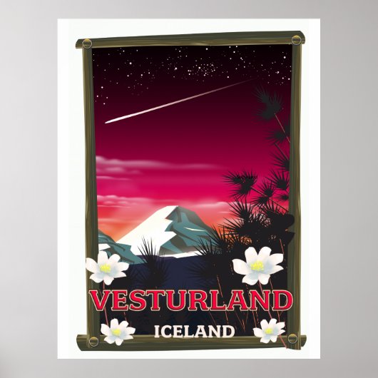 affiche de voyage de l'Islande (Devant)