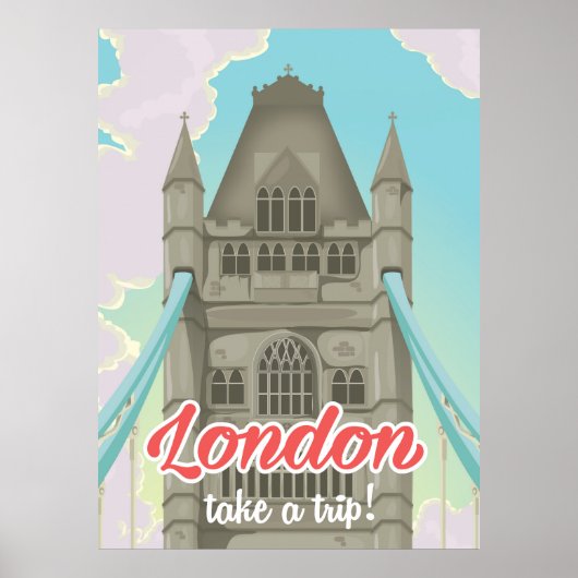 Affiche de voyage de London Tower Bridge (Devant)