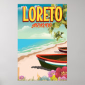 Affiche de voyage de Loreto Mexique (Devant)