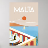 affiche de voyage de Malte (Devant)