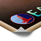 Affiche de voyage de Melbourne Floride Eastern Air (Coin)