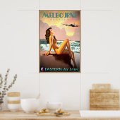 Affiche de voyage de Melbourne Floride Eastern Air (Cuisine)