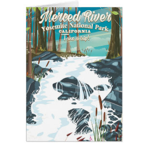 Affiche de voyage de Merced River en Californie