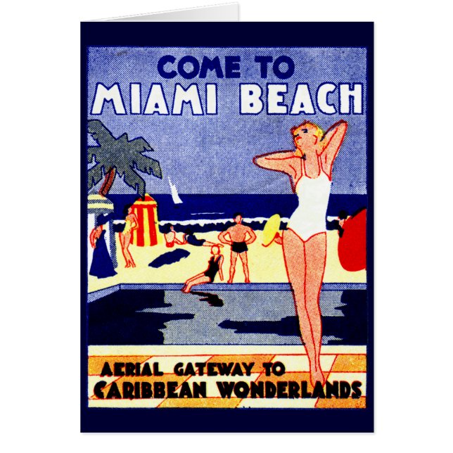 Affiche de voyage de Miami Beach 1925 (Devant)