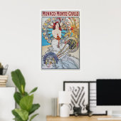 Affiche de voyage de Monaco Alphonse Mucha Impress (Bureau à domicile)