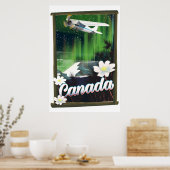 Affiche de voyage de montagne au Canada (Cuisine)
