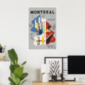 Affiche de voyage de Montréal Impression d'art Can (Bureau à domicile)