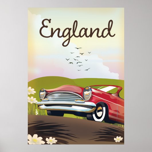 Affiche de voyage de Motor City Detroit Michigan. (Devant)