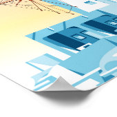 Affiche de voyage de Mykonos Grèce (Coin)