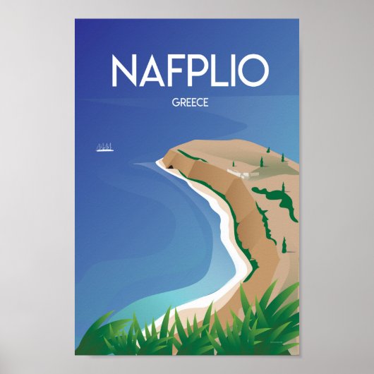 Affiche de voyage de Nafplio Grèce (Devant)
