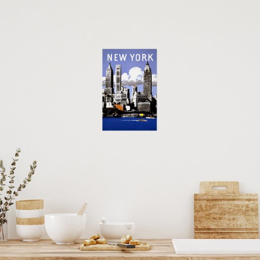 Affiche de voyage de New York (Cuisine)