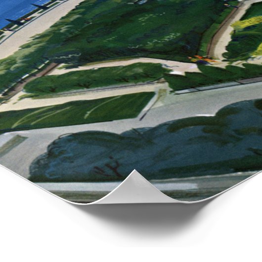 Affiche de voyage de Niagara Falls (Coin)