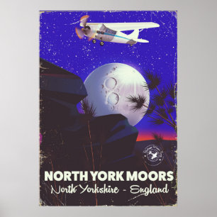 Affiche de voyage de North York Moors Angleterre