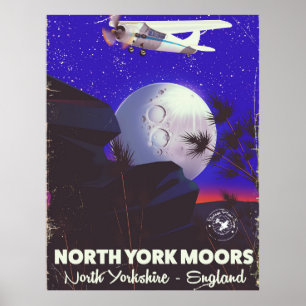 Affiche de voyage de North York Moors Angleterre