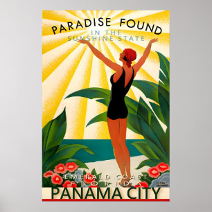 Affiche de voyage de Panama City Bay County Florid