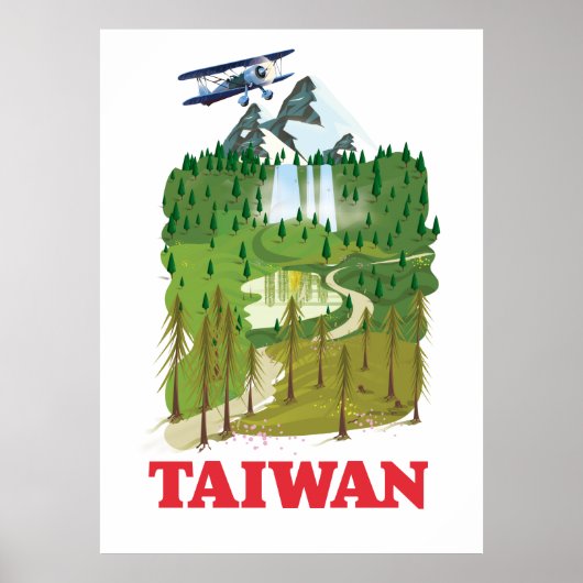 Affiche de voyage de paysage de Taïwan (Devant)