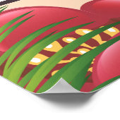 Affiche de voyage de plage d'Antalya Turquie (Coin)