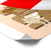 Affiche de voyage de plage Tenby Pembrokeshire (Coin)