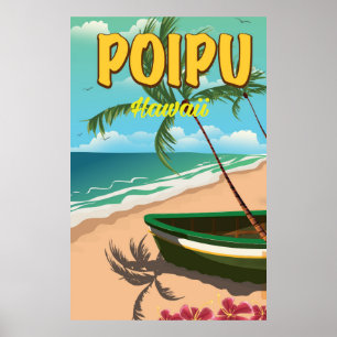 Affiche de voyage de Poipu Hawaï
