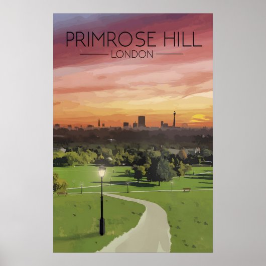 Affiche de voyage de Primrose Hill Londres (Devant)