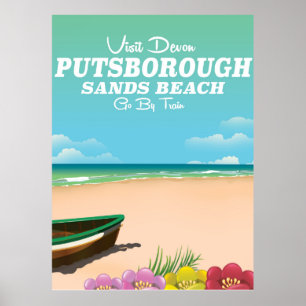 Affiche de voyage de Putsborough Sands Beach Devon