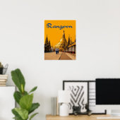Affiche de voyage de Rangoun (Bureau à domicile)