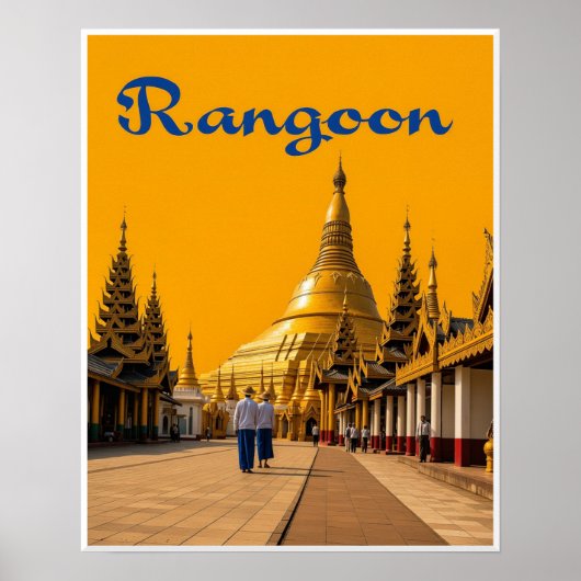 Affiche de voyage de Rangoun (Devant)