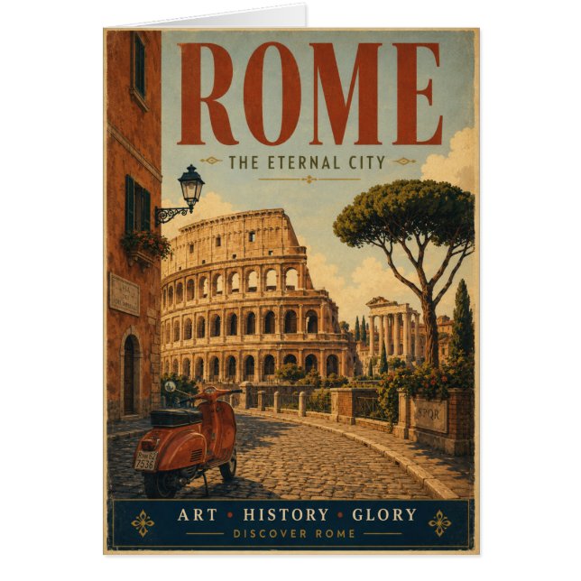 Affiche de voyage de Rome Ville Éternelle (Devant)