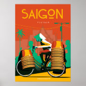 Affiche de voyage de Saigon vietnam (Devant)