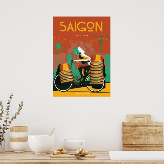 Affiche de voyage de Saigon vietnam (Cuisine)