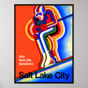 Affiche de voyage de Salt Lake City.