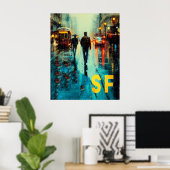 Affiche de voyage de San Francisco (Bureau à domicile)