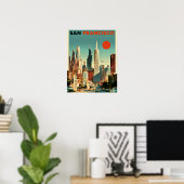 Affiche de voyage de San Francisco (Bureau à domicile)