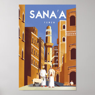 Affiche de voyage de Sanaa Yemen