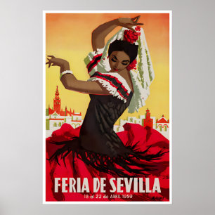 Affiche de voyage de Séville Espagne Impression d'