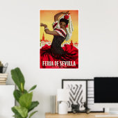 Affiche de voyage de Séville Espagne Impression d' (Bureau à domicile)