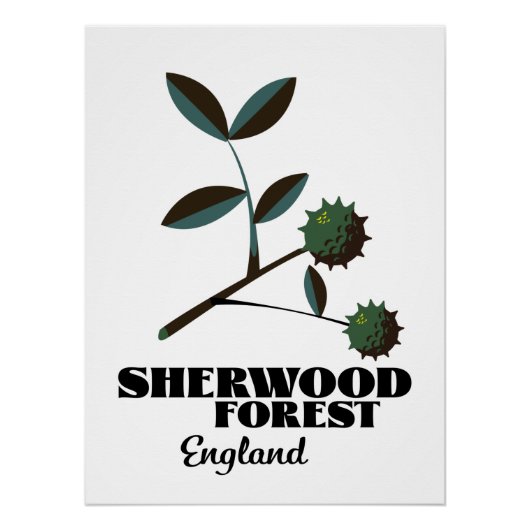 Affiche de voyage de Sherwood Forest Angleterre (Devant)