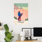 Affiche de voyage de snowboard à Obergurgl (Bureau à domicile)