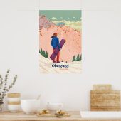 Affiche de voyage de snowboard à Obergurgl (Cuisine)