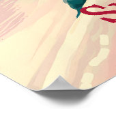 Affiche de voyage de snowboard à Snowbird (Coin)