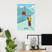 Affiche de voyage de snowboard à Solden (Bureau à domicile)