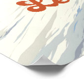 Affiche de voyage de snowboard aux Diablerets (Coin)